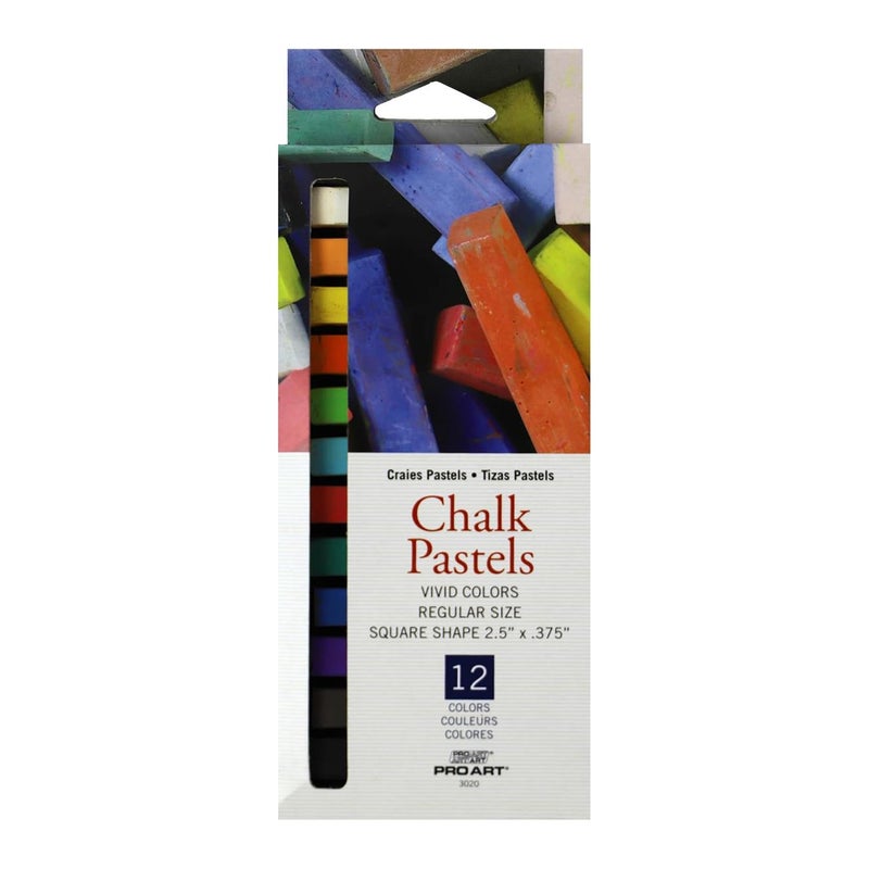 Pro Art Chalk Pastel Set, 12 Count (Pack of 1), Vivid Colors - Image 1